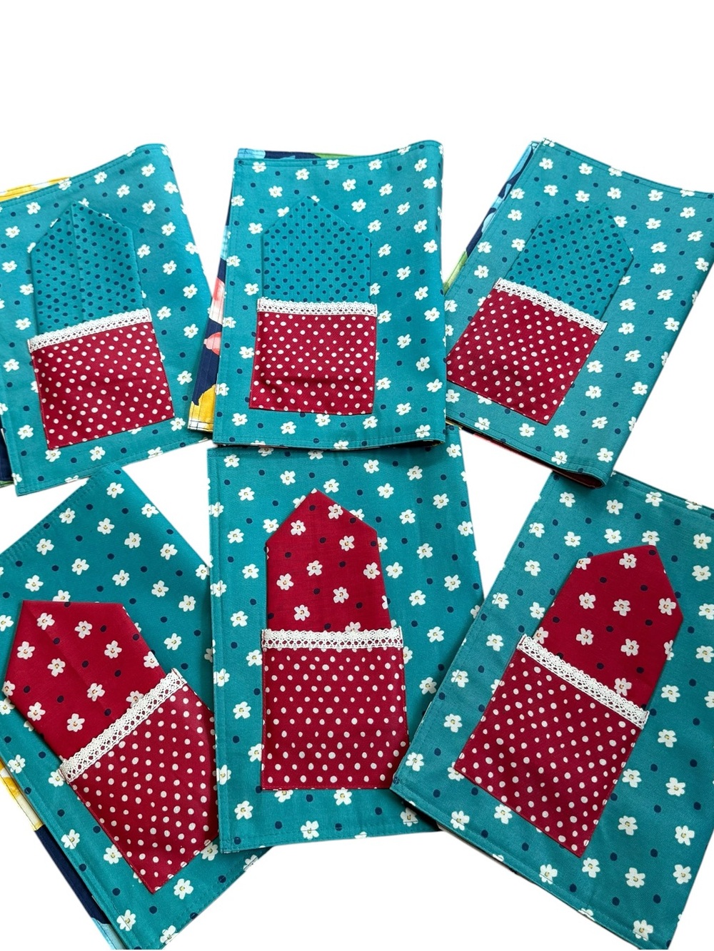 Pioneer Woman Fiona Floral Placemats Reversible W/ Napkins Set Of 6
